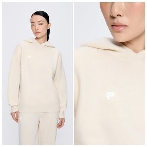 🆕️ Pangaia Womens Recycled Cashmere Hoodie - Ecru Ivory XL Unisex Cabincore